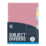 Subject Dividers, 10pk Subject Dividers, 10pk
