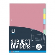 Subject Dividers, 10pk Subject Dividers, 10pk