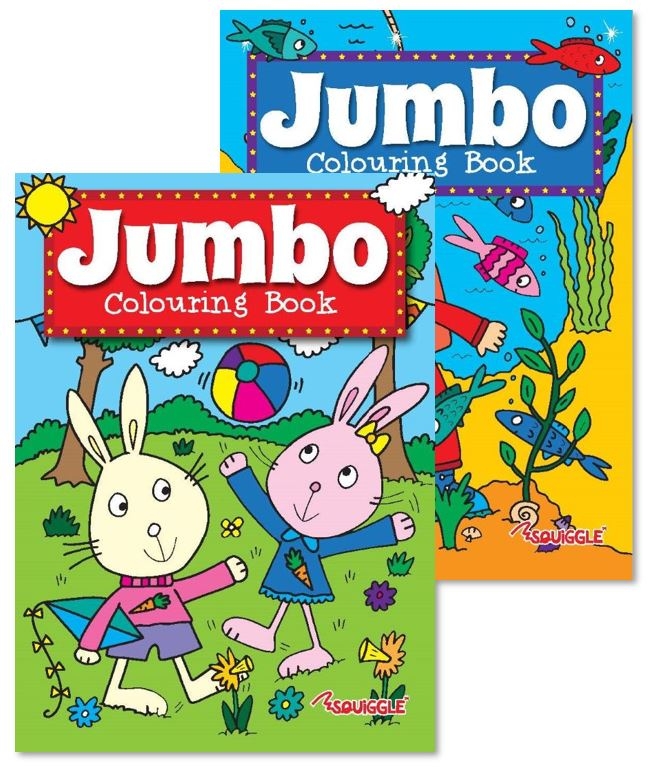 Jumbo Colouring Book 1 & 2