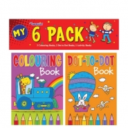 Mini Colouring & Activity Books, 6pk