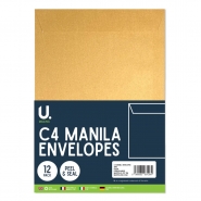 C4 Manila Envelopes, 12pk C4 Manila Envelopes, 12pk