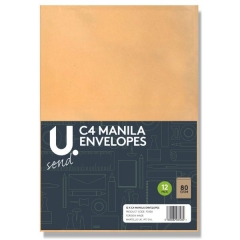 C4 Manila Envelopes, 12pk