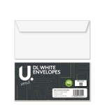 DL White Envelopes, 40pk