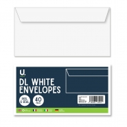 DL White Envelopes, 40pk in CDU DL White Envelopes, 40pk in CDU