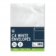 C4 White Envelopes, 12pk in CDU C4 White Envelopes, 12pk in CDU