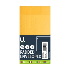 Padded Envelopes Size B 120x225mm, 5pk