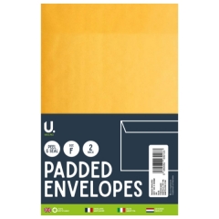Padded Envelopes Size F 220x340mm, 2pk