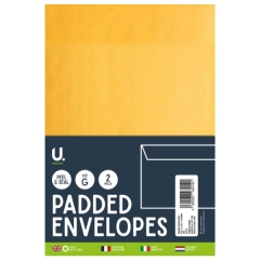 Padded Envelopes Size G 230X340mm, 2pk Padded Envelopes Size G 230X340mm, 2pk