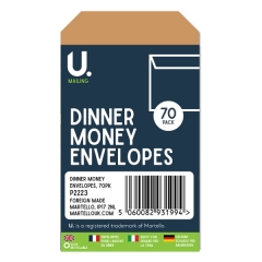 Dinner Money Envelopes, 70pk