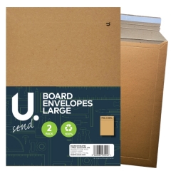 Board Envelopes Large, 265x350mm, 2pk Board Envelopes Large, 265x350mm, 2pk