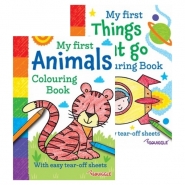 My First Animals & Things That Go Colouring Book, 24x17cm