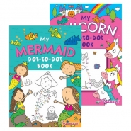 Mermaid & Unicorn Dot-to-Dot Colouring Book