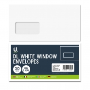 DL White Window Envelopes 30pk DL White Window Envelopes 30pk