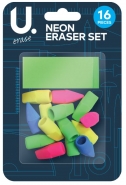 Neon Eraser Set