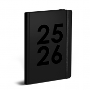 PU Embossed DAP Academic Diary Black 18.8x13.5cm PU Embossed DAP Academic Diary Black 18.8x13.5cm