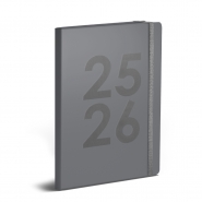 PU Embossed DAP Academic Diary Grey 18.8x13.5cm PU Embossed DAP Academic Diary Grey 18.8x13.5cm