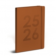 PU Embossed DAP Academic Diary Tan 18.8x13.5cm PU Embossed DAP Academic Diary Tan 18.8x13.5cm