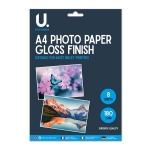 A4 Photo Paper, Gloss finish 8 sheets A4 Photo Paper, Gloss finish 8 sheets