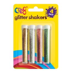 Glitter Shakers, 4pk Assorted