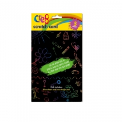 A5 Rainbow Scratch Card, 5 sheets A5 Rainbow Scratch Card, 5 sheets