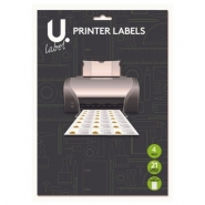 Printer Labels, 4 Sheets of 21 Labels