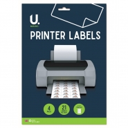 Printer Labels, 4 Sheets of 21 Labels Printer Labels, 4 Sheets of 21 Labels