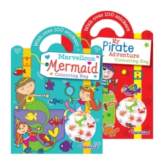 Colouring & Sticker Bag Book Mermaid & Pirate Colouring & Sticker Bag Book Mermaid & Pirate
