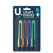 Craft Knives with Snap Blades, 4pk