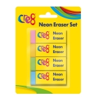 Neon Eraser Set, 4pk Neon Eraser Set, 4pk