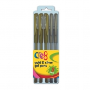 Gold & Silver Gel Pens, 5pk Gold & Silver Gel Pens, 5pk