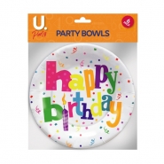 Happy Birthday Bowls, 6pk