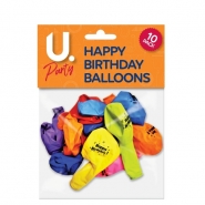 Happy Birthday Balloons, 10pk