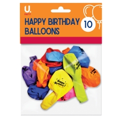 Happy Birthday Balloons, 10pk Happy Birthday Balloons, 10pk