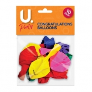 Congratulations Balloons, 10pk