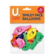 Smiley Balloons, 10pk