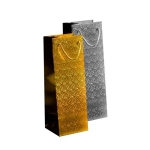 Holographic Bottle Bag, Gold & Silver, 12x36x10cm