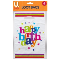 Happy Birthday Loot Bags, 6pk