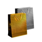 Holographic Bag Large, Gold & Silver, 26x36x10cm