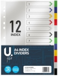 A4 Index Dividers 12pk A4 Index Dividers 12pk