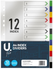 A4 Index Dividers 12pk A4 Index Dividers 12pk
