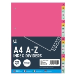 A4 A-Z Index Dividers, 20pk A4 A-Z Index Dividers, 20pk