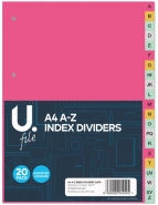 A4 A-Z Index Dividers, 20pk