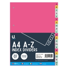 A4 A-Z Index Dividers, 20pk A4 A-Z Index Dividers, 20pk