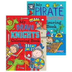 Pirates & Knights Colouring Books