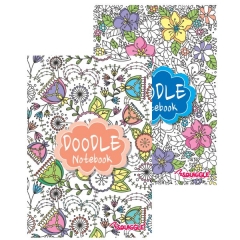 A5 Lined Doodle Notebook 2 Asst A5 Lined Doodle Notebook 2 Asst