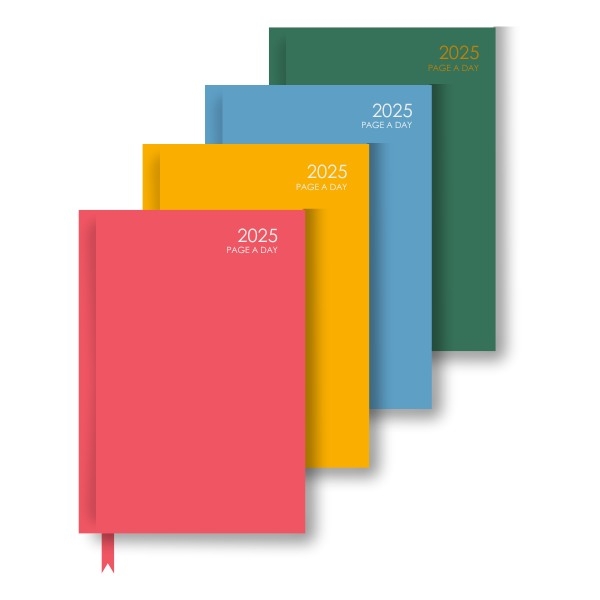 A4 Page a Day Colour Block Diary (Half Page Weekends)