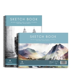 A4 Artist Sketchbook Side & Top Bound Asst