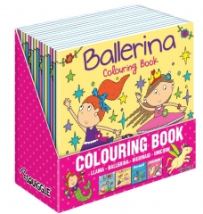 Girls Colouring Books, 4 Asstd 21x21cm
