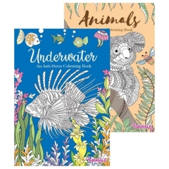 Animals & Under Water Anti-Stress Colouring Books