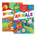 Animals & Dinosaurs Kids Doodle Drawing, 2 Asst Animals & Dinosaurs Kids Doodle Drawing, 2 Asst
